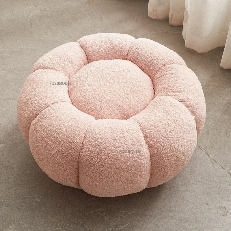 Bouclé Pouf Fleur