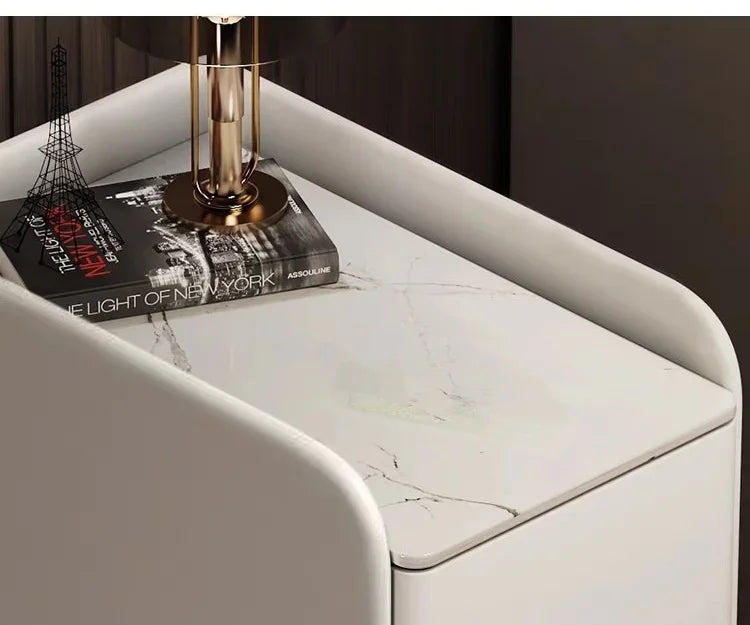 Gold Handle Marbletop Nightstand
