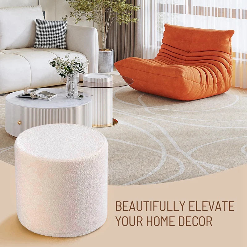 Bouclé Pouf Marshmallow