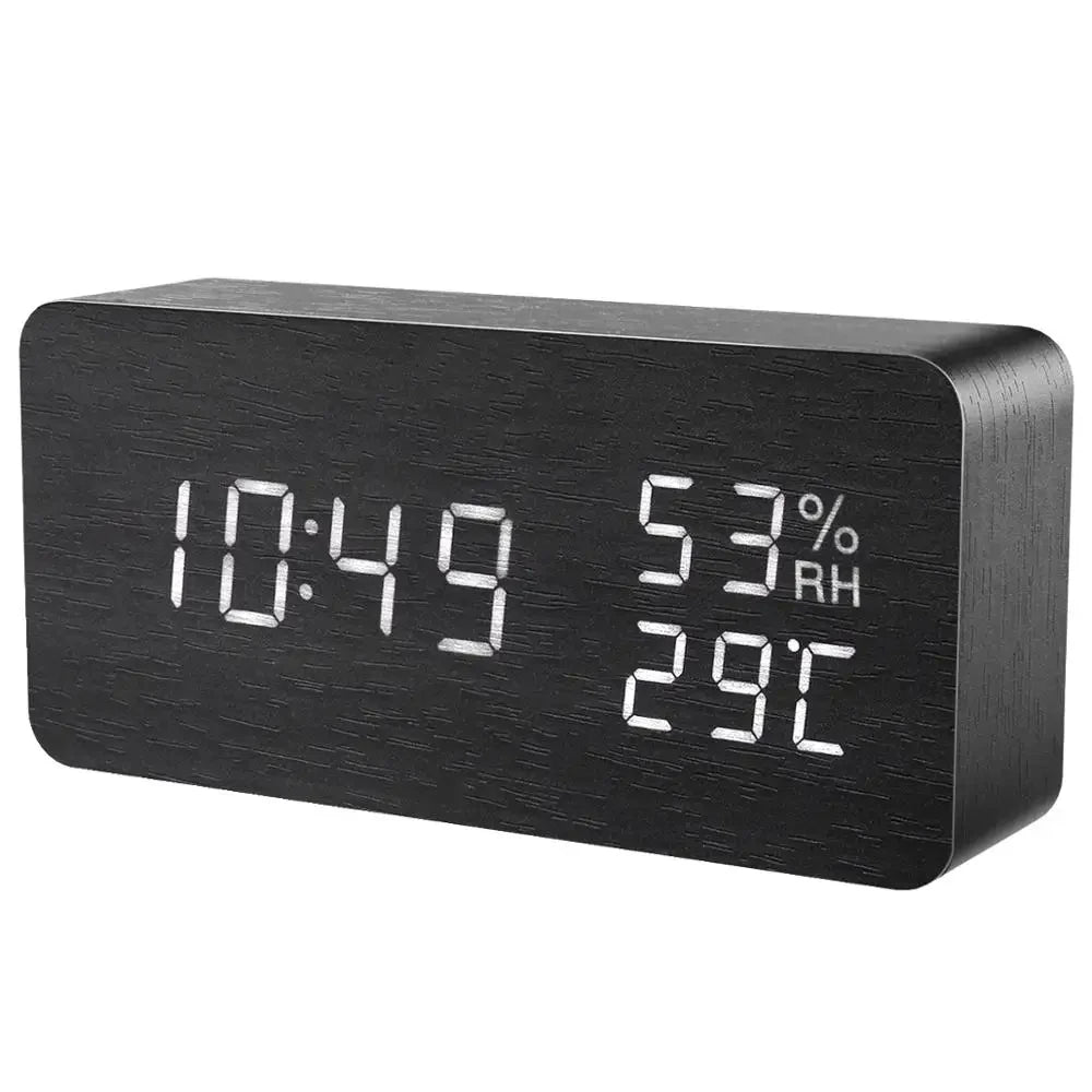 Wood Block Alarm Clock