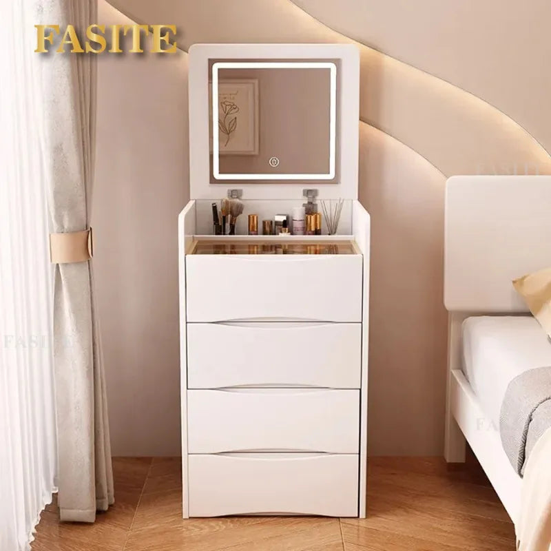 Compact Vanity with Hidden Seat