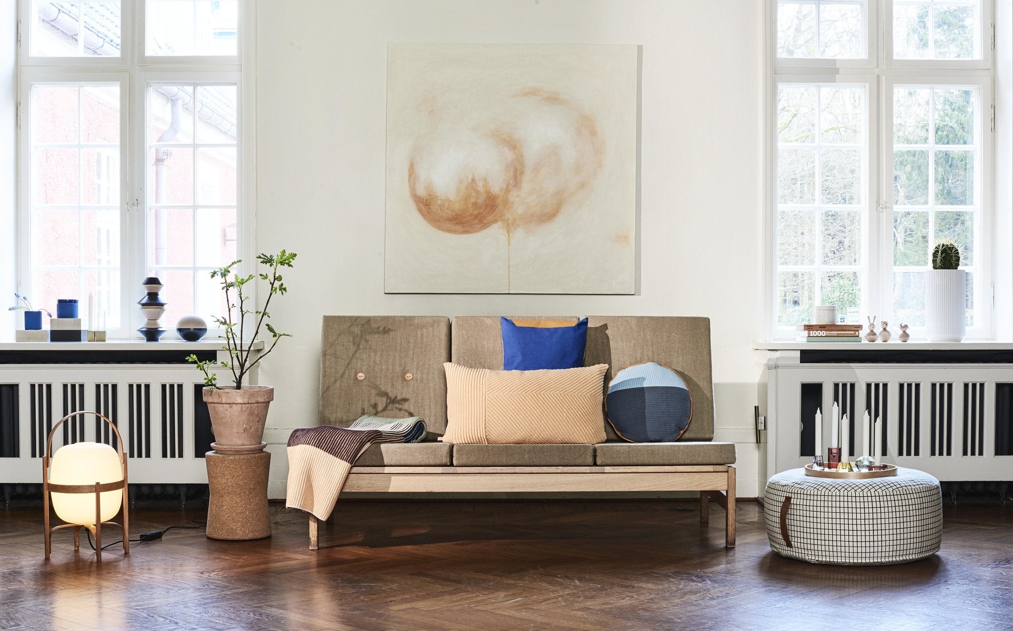 Sit On Me Pouf - Round - Offwhite