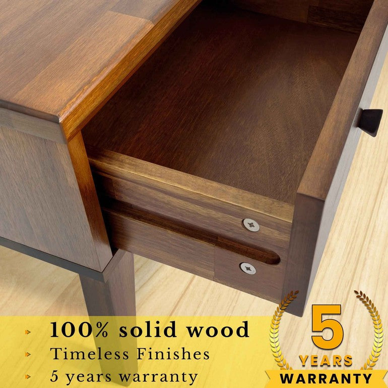 Acacia Sofia 1-Drawer Solid Wood Nightstand for Stylish Storage