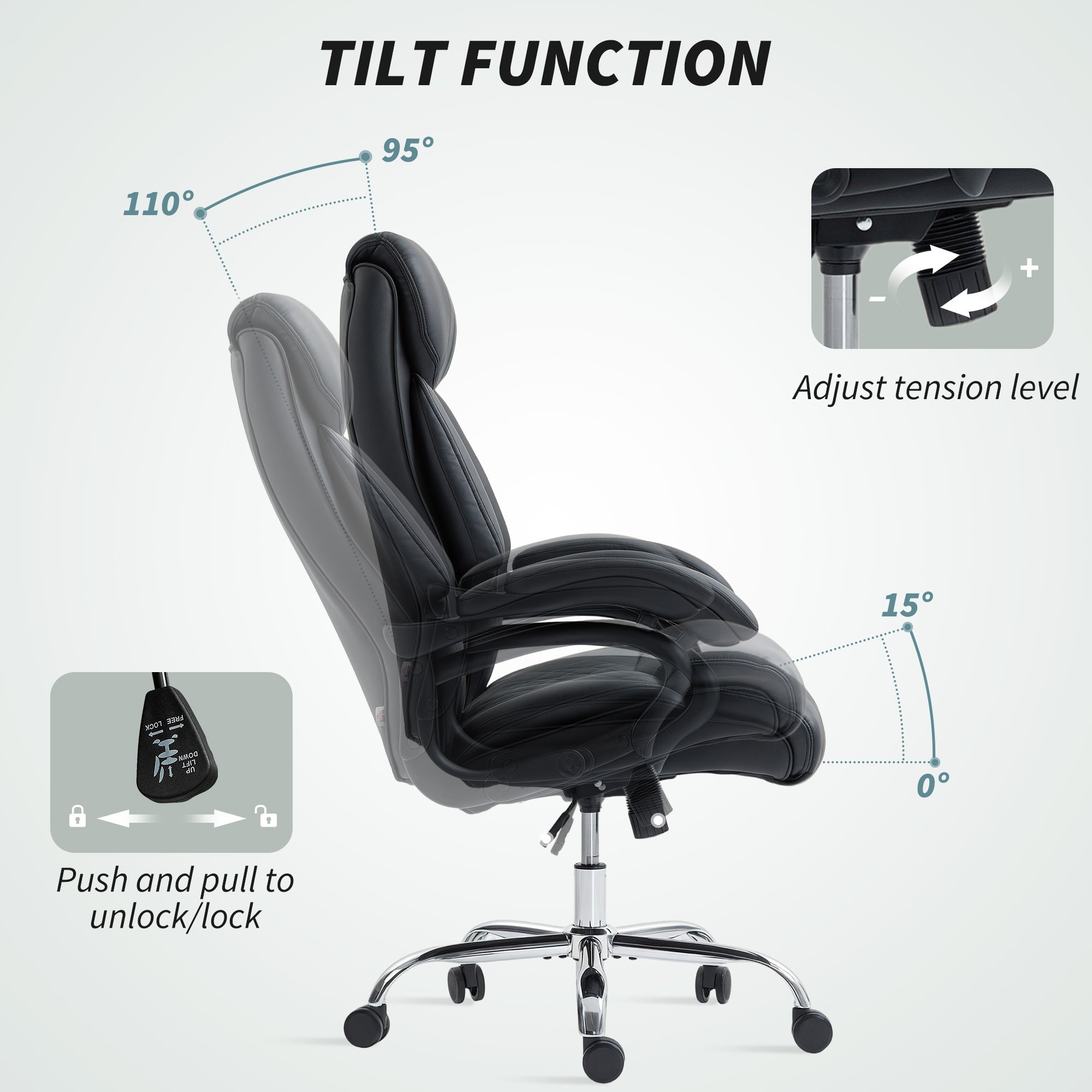 Henry High Back Office Chair-Black