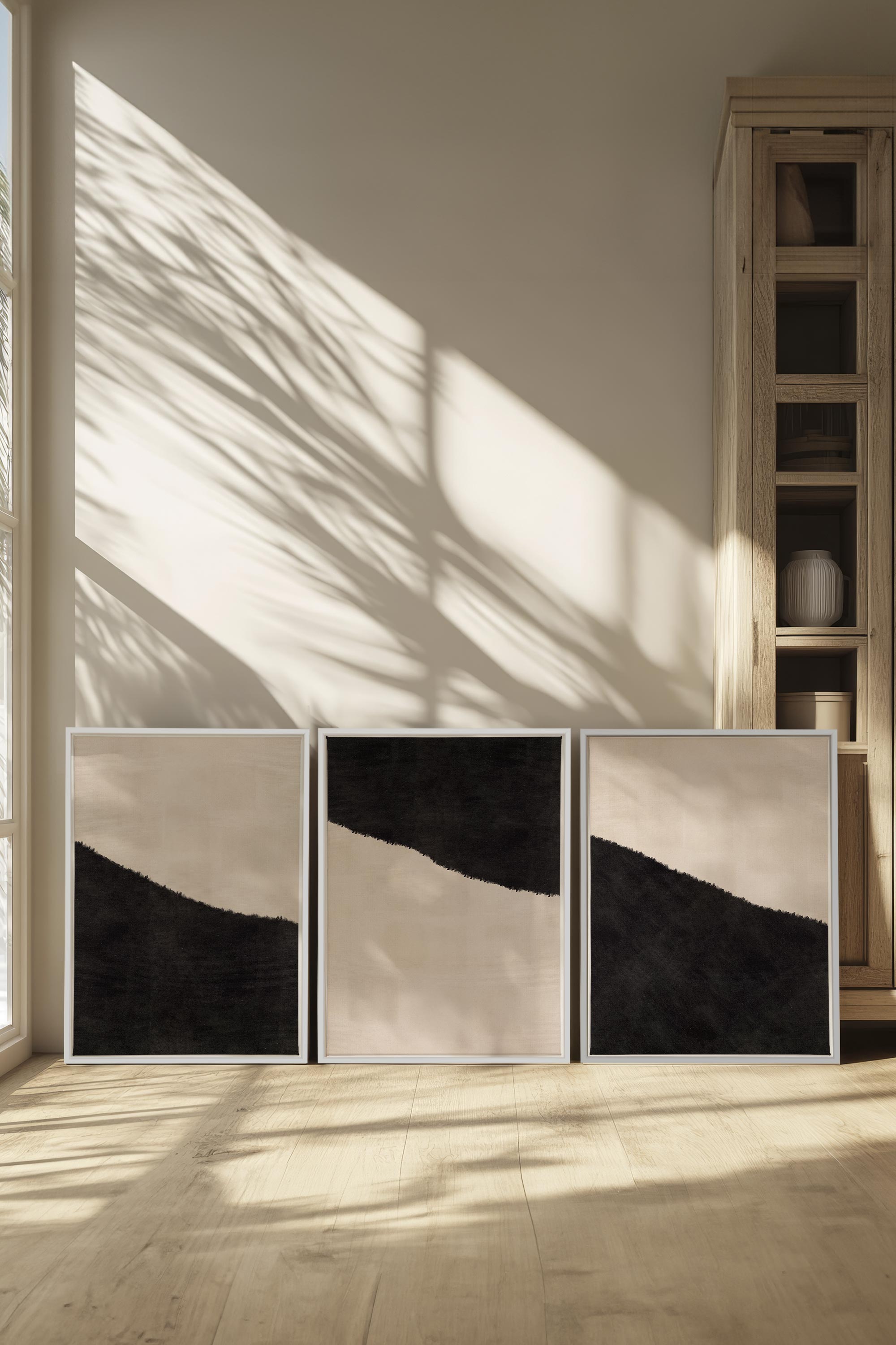 LUXE TRIO Stretched Canvas Artwork x3