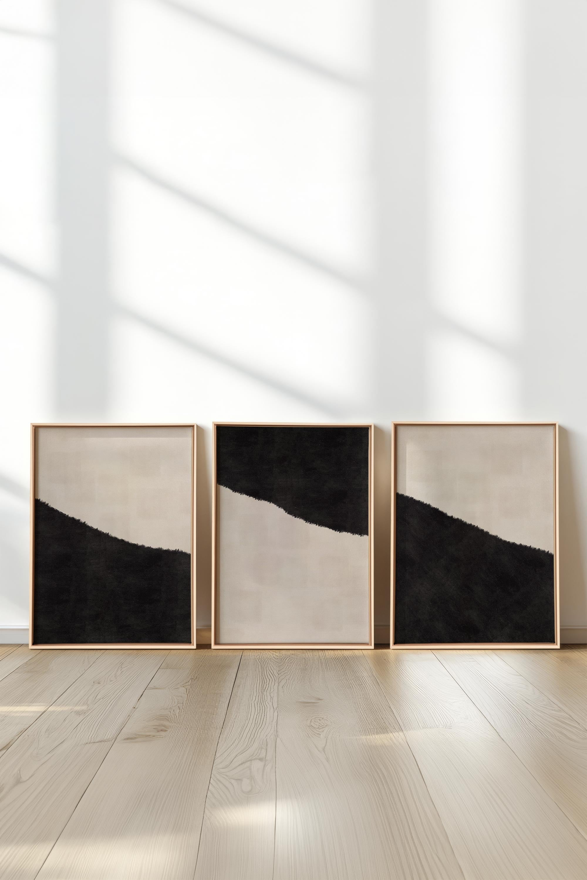 LUXE TRIO Stretched Canvas Artwork x3