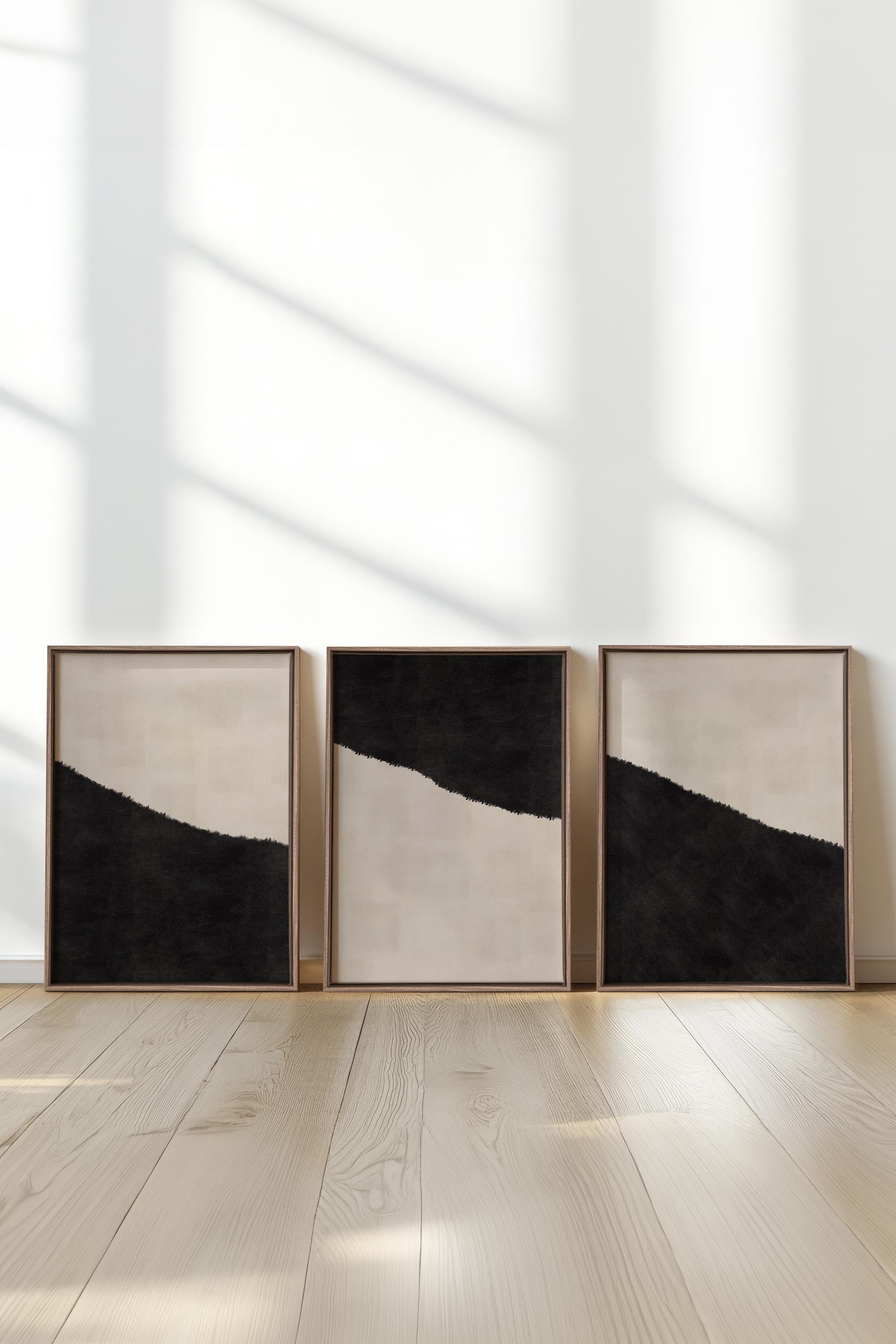 LUXE TRIO Stretched Canvas Artwork x3