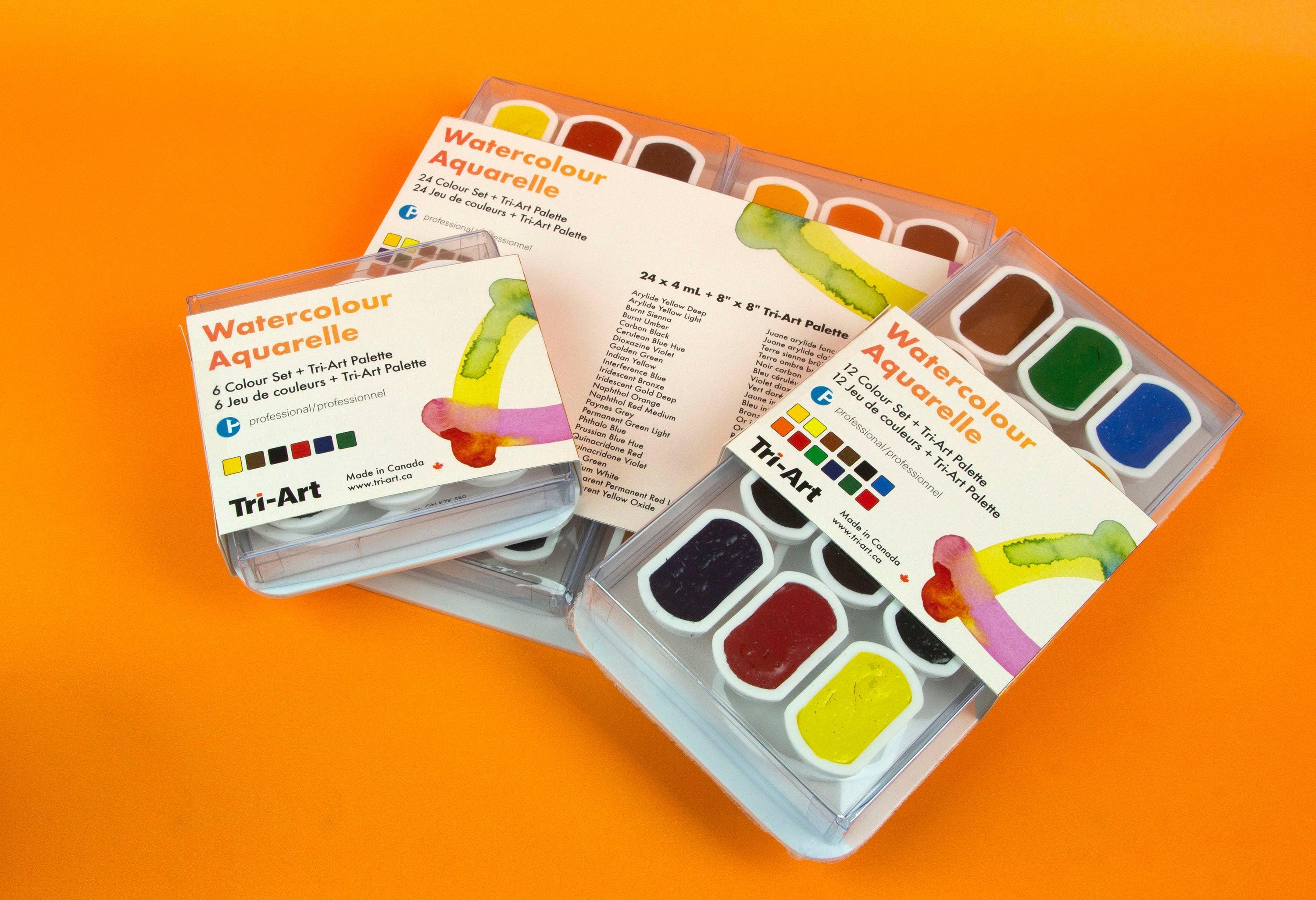 Tri-Art - Finest Quality Watercolours - Pan Sets