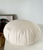 Zafu Natural Meditation Cushion | Ivory White