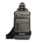 Nylon Crossbody Shoulder Bag with USB Charging Port