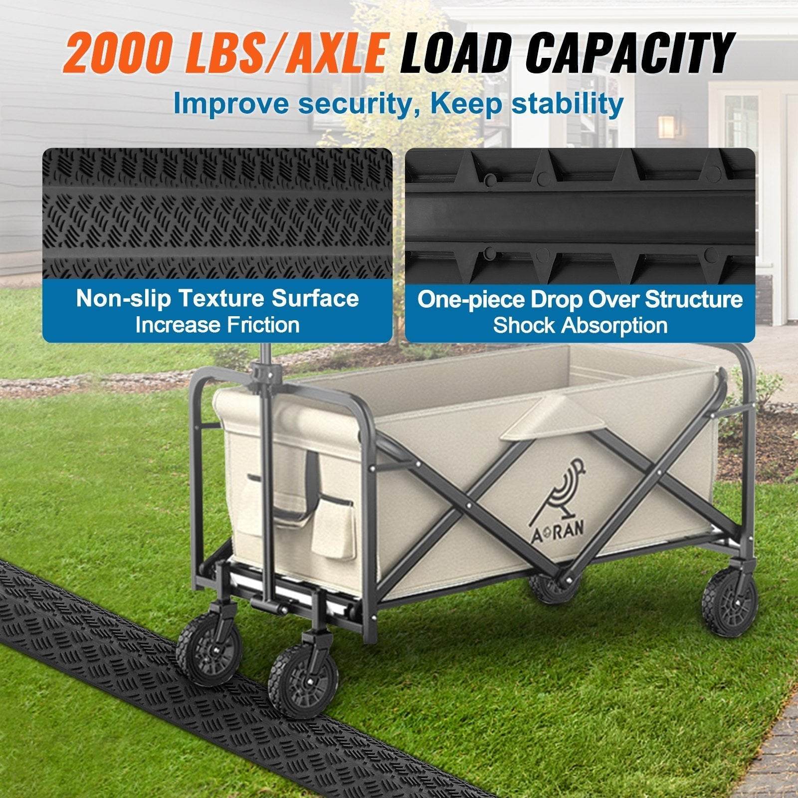 39" Cable & Hose Protector Speed Bump Ramp – 2000 Lbs Capacity Cord Cover