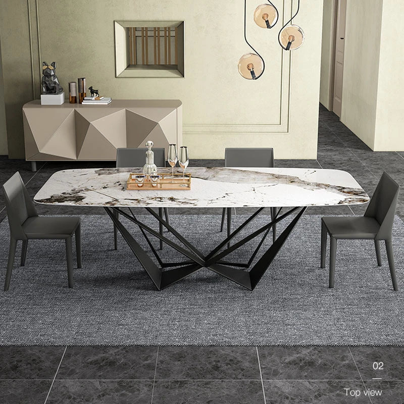 Carrara Marble Top Dining Table