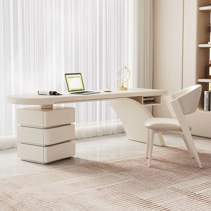 BLV09 Premium Cream White Office Desk