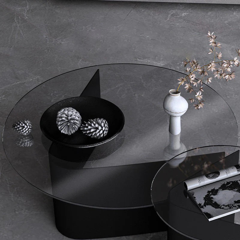 BT45 Glass V-Leg Coffee Table Set