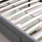 Levede King Size Bed Frame With Storage Drawers-Beige