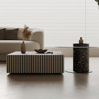 BT85 Modern Piano Stripe Nested Coffee Table Set with Storage