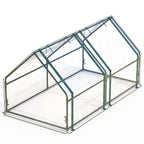 1Pc Portable Mini Greenhouse 70.86x33.46x37.4in With Roll-Up Zipper Doors Waterproof UV-Resistant PVC Cover Hot House For Indoor Outdoor Garden Patio Yard