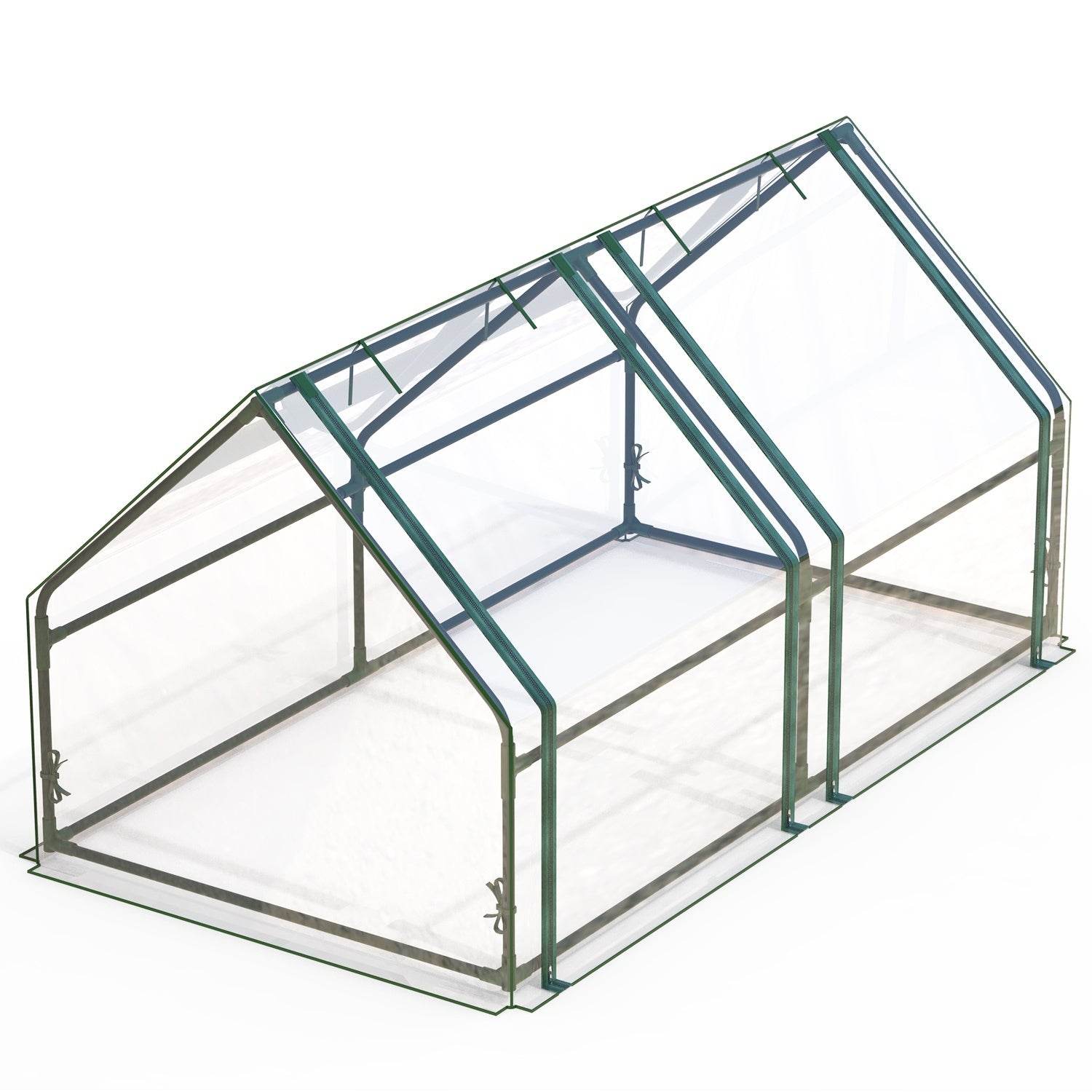 1Pc Portable Mini Greenhouse 70.86x33.46x37.4in With Roll-Up Zipper Doors Waterproof UV-Resistant PVC Cover Hot House For Indoor Outdoor Garden Patio Yard