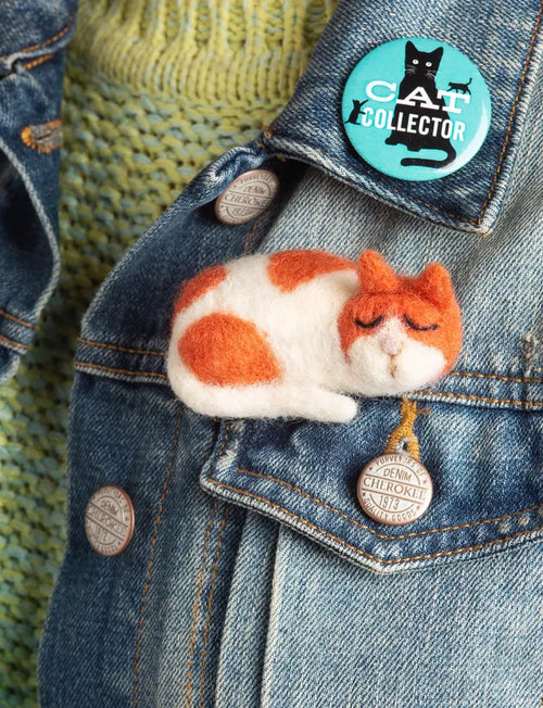 Hawthorn Handmade - Kit de fieltro para broche de gato