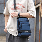 Nylon Crossbody Shoulder Bag with USB Charging Port