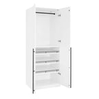 Genoa Modern 2-Piece Freestanding Wardrobe - White