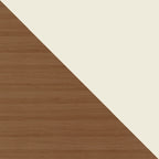 Eureka Modern 53.14" TV Stand with 4 Shelves - Off White Gloss/Maple Cream