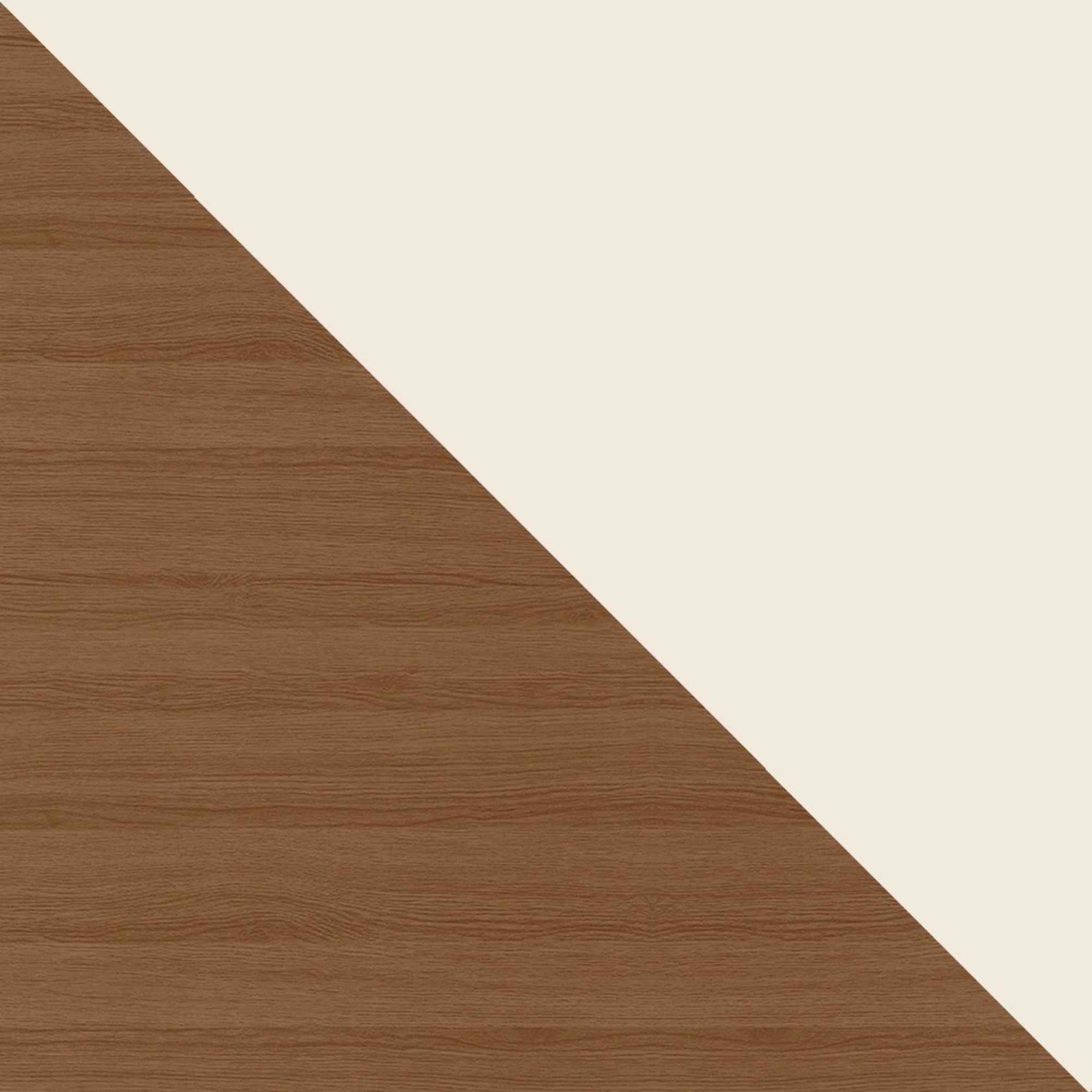 Eureka Modern 53.14" TV Stand with 4 Shelves - Off White Gloss/Maple Cream