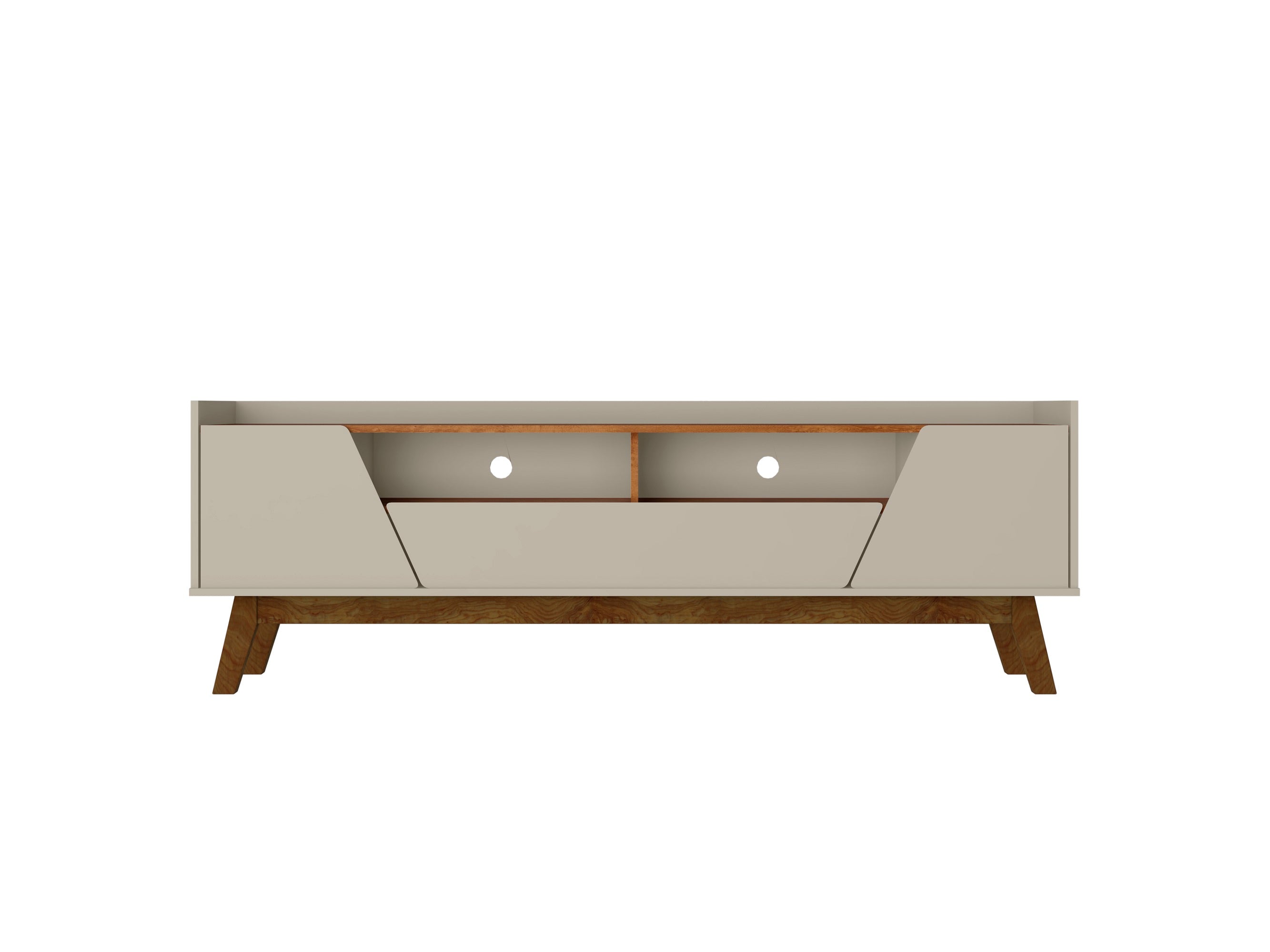 Malmo Modern 70.8" TV Stand with 2 Drawers - Beige/Brown