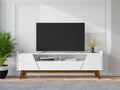 Malmo Modern 70.8" TV Stand with 2 Drawers - White/Brown