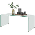 Sage Modern Glass Coffee Table with Safe Rounded Edges