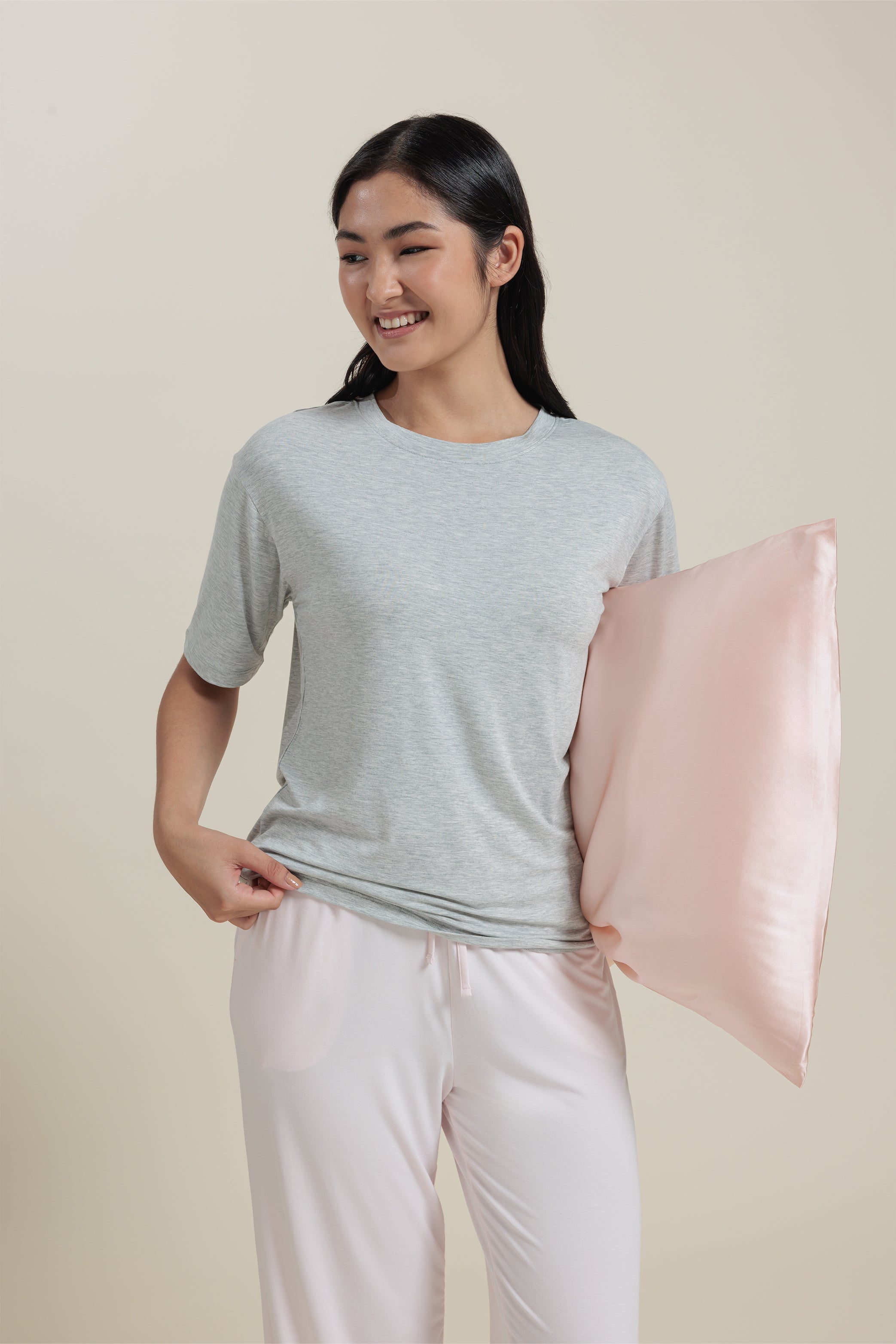 Sleepwear Set - Bamboo T-Shirt & Cropped Pants Set