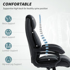 Silla de oficina de respaldo alto Henry - Negra
