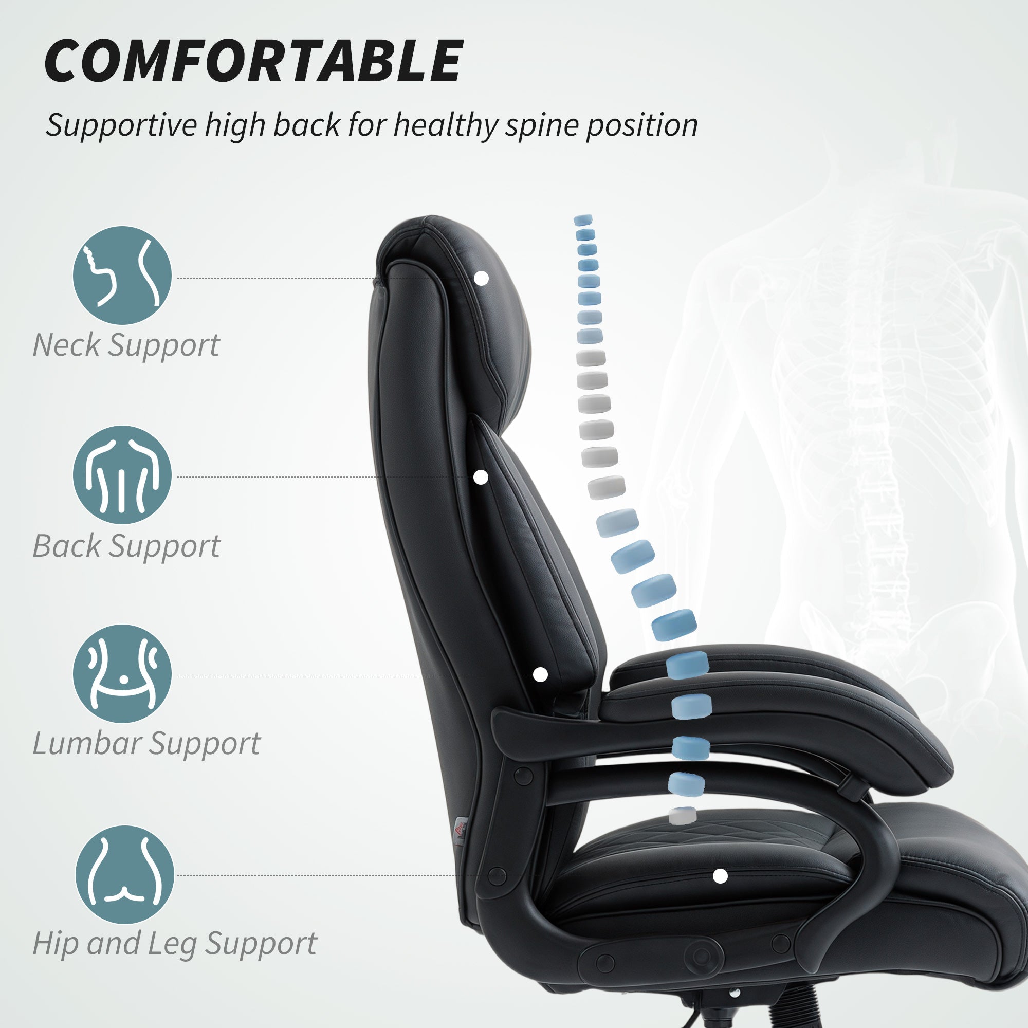 Henry High Back Office Chair-Black