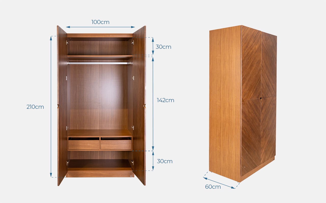 Juego de muebles de dormitorio Hobro de 5 piezas