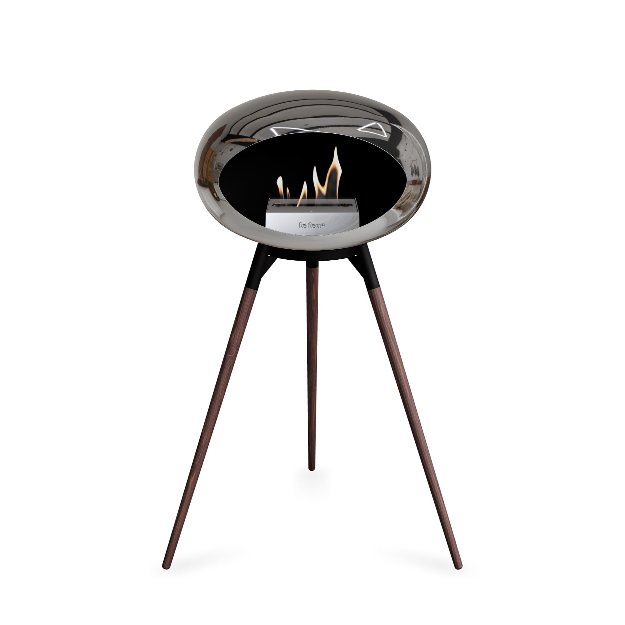 Le Feu Ground High Dome Chromed Silver