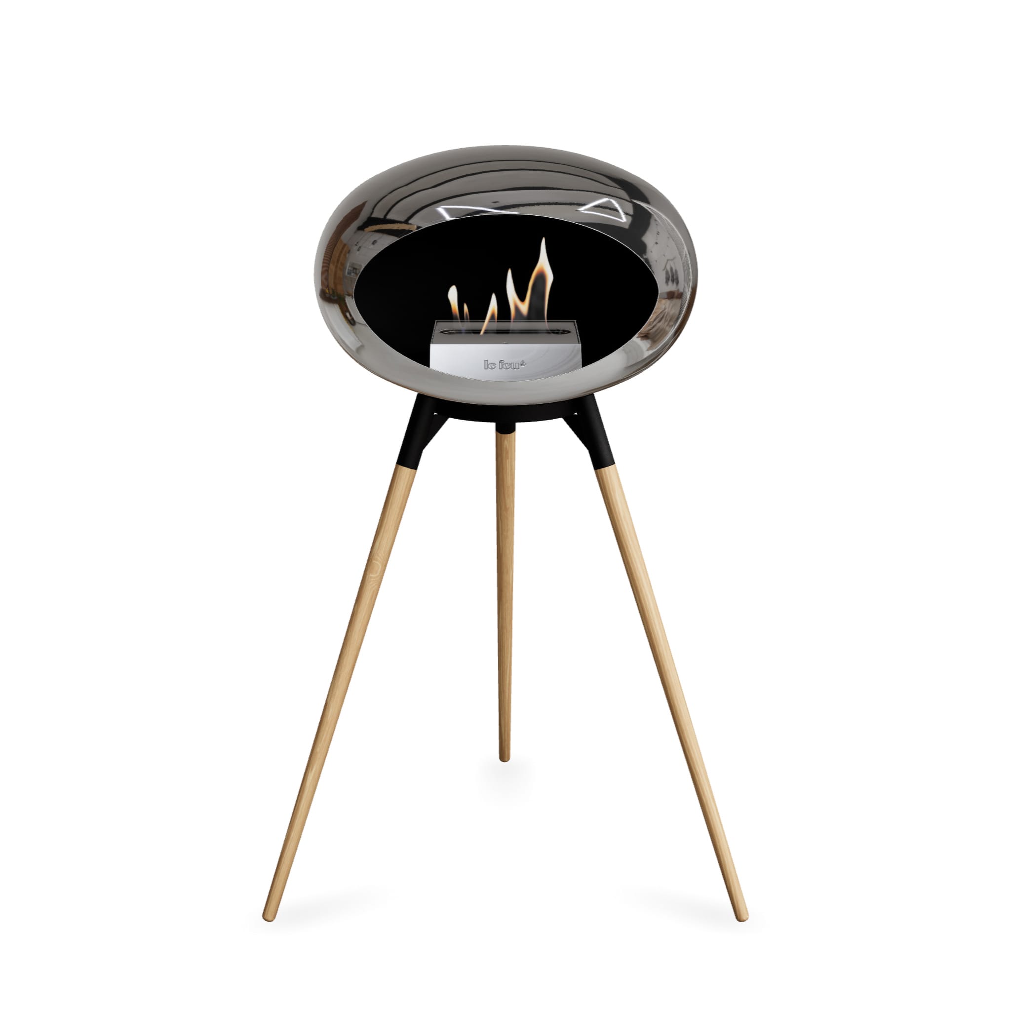 Le Feu Ground High Dome Chromed Silver