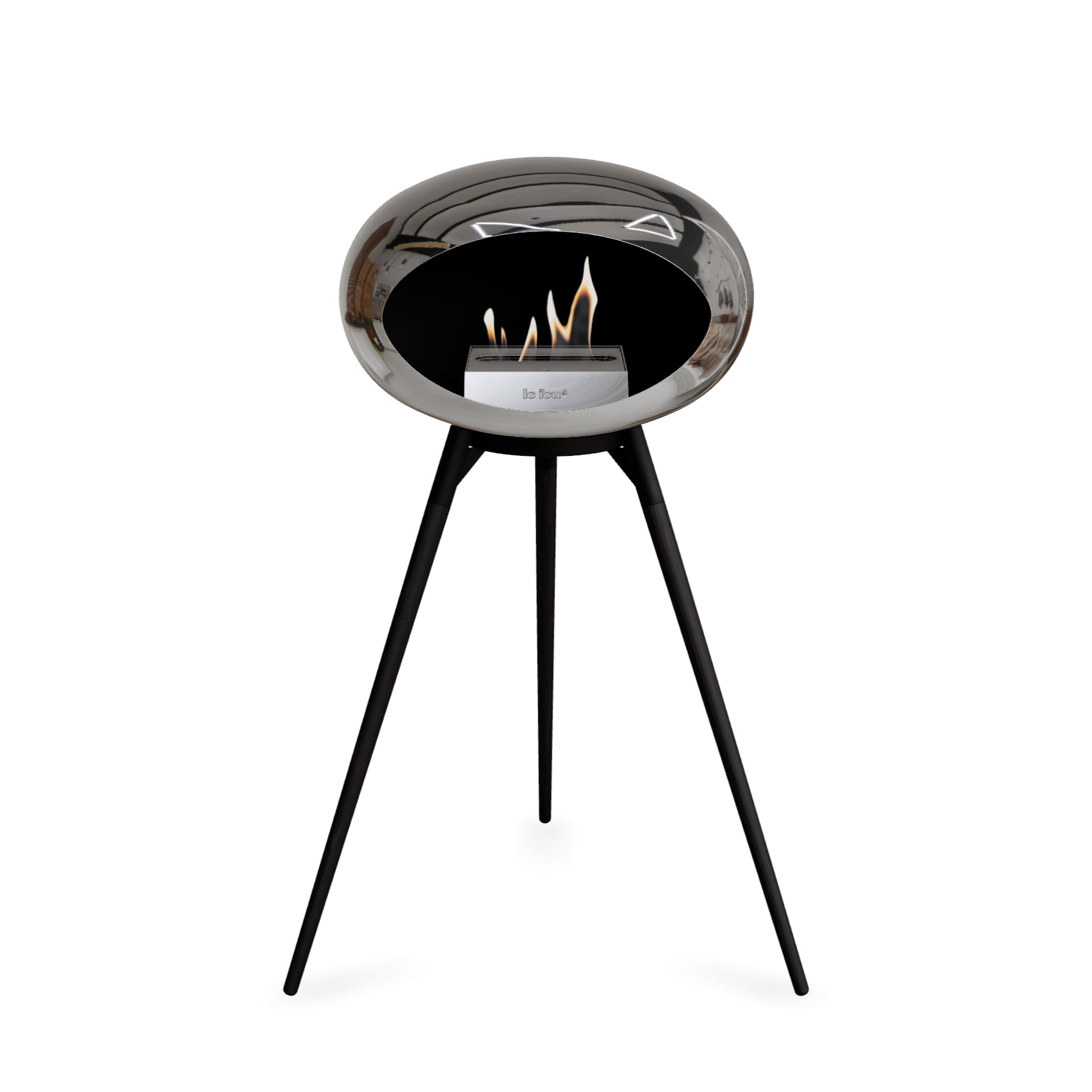 Le Feu Ground High Dome Chromed Silver