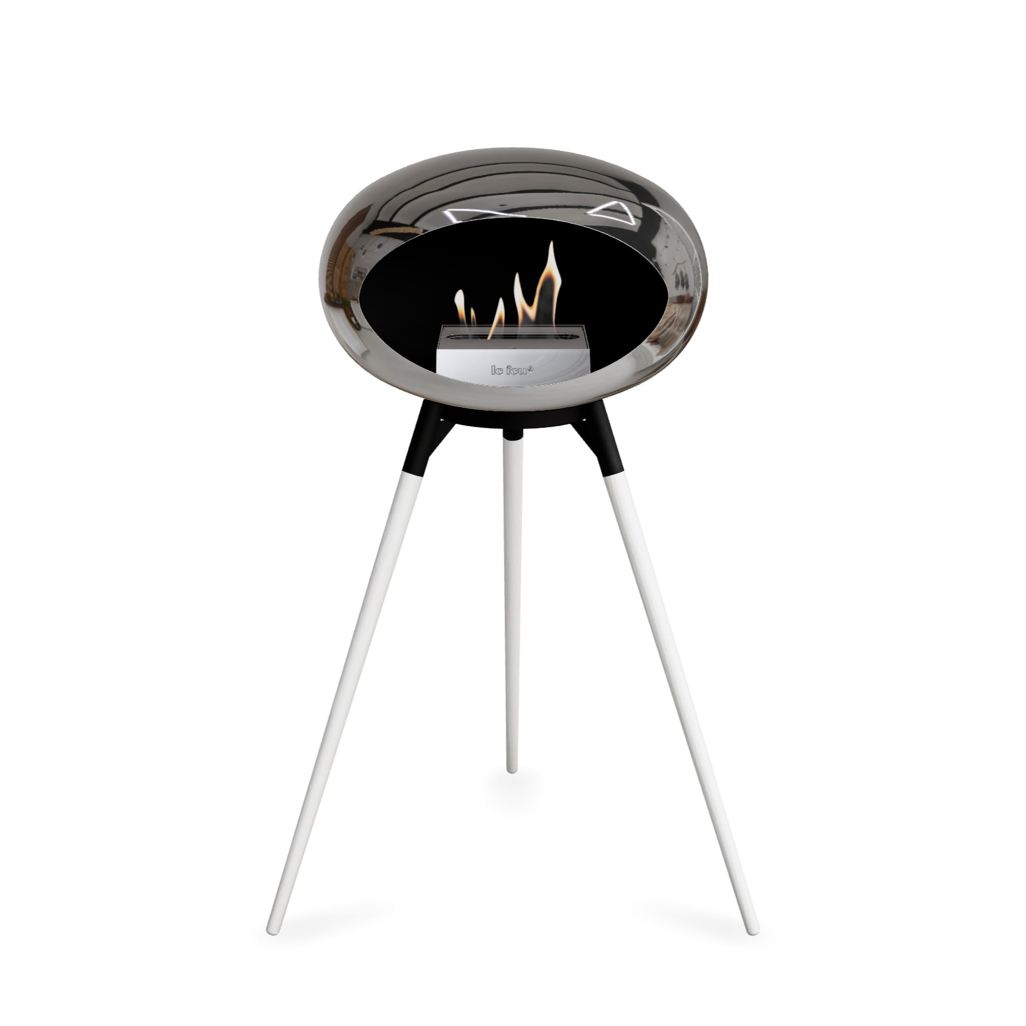 Le Feu Ground High Dome Chromed Silver