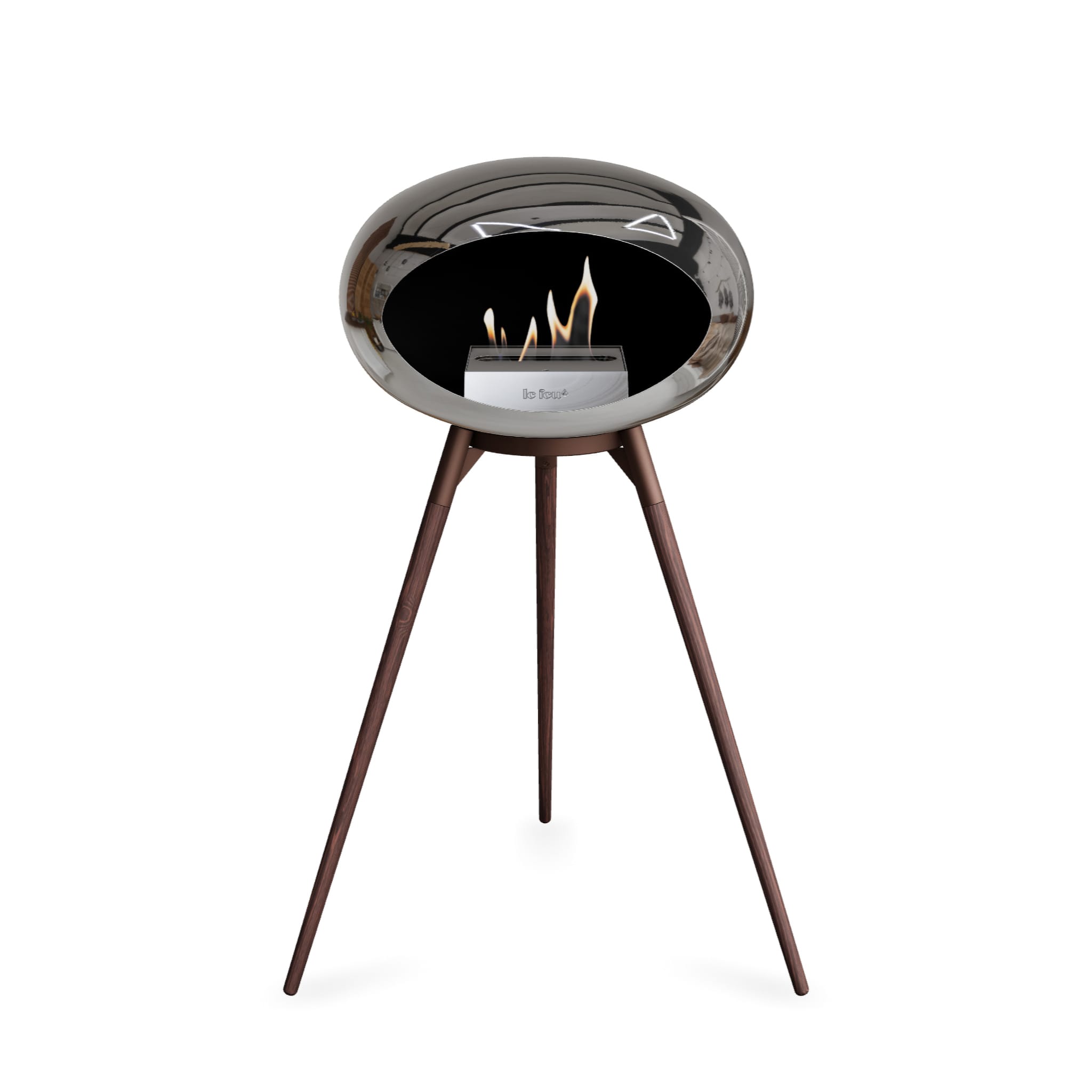 Le Feu Ground High Dome Chromed Silver