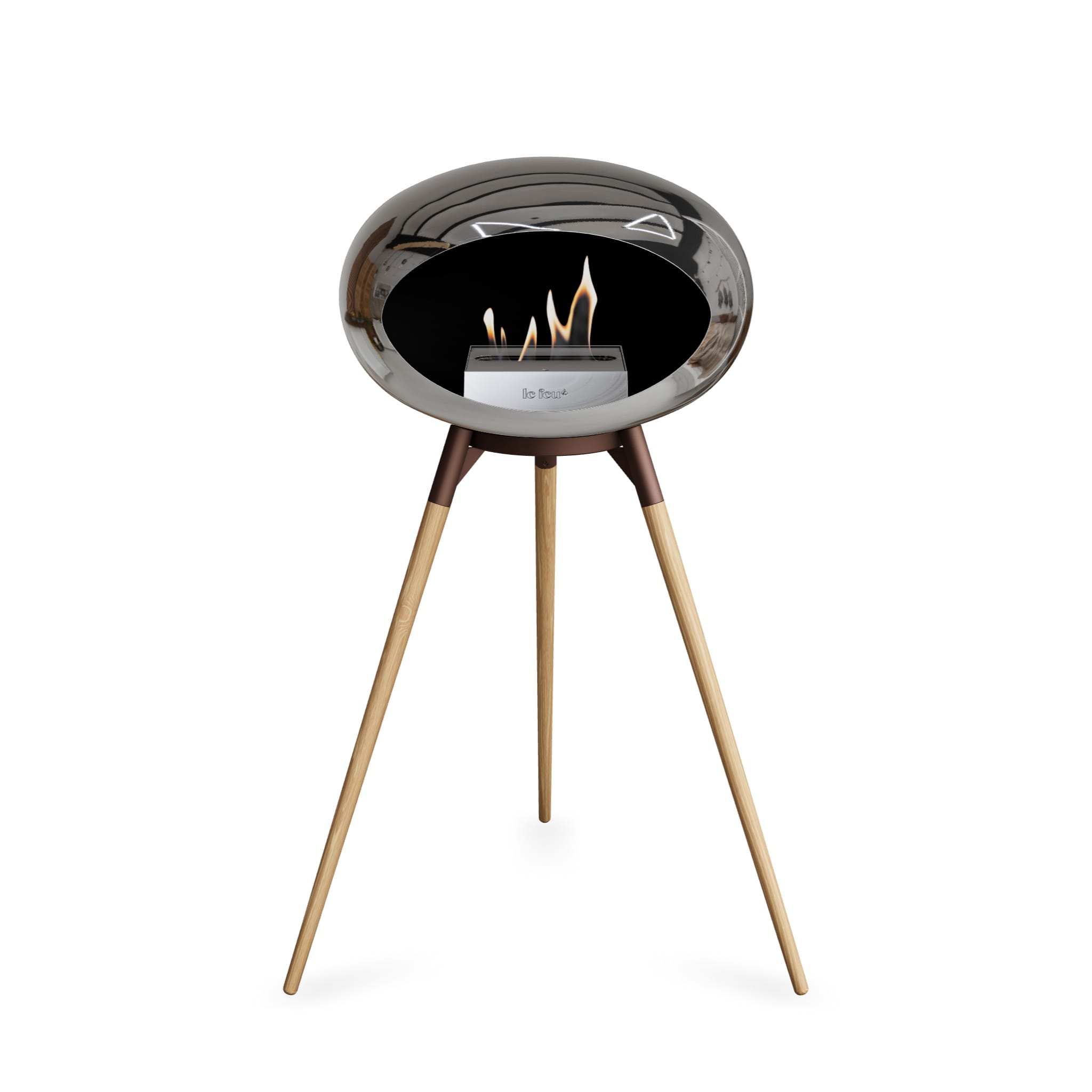 Le Feu Ground High Dome Chromed Silver