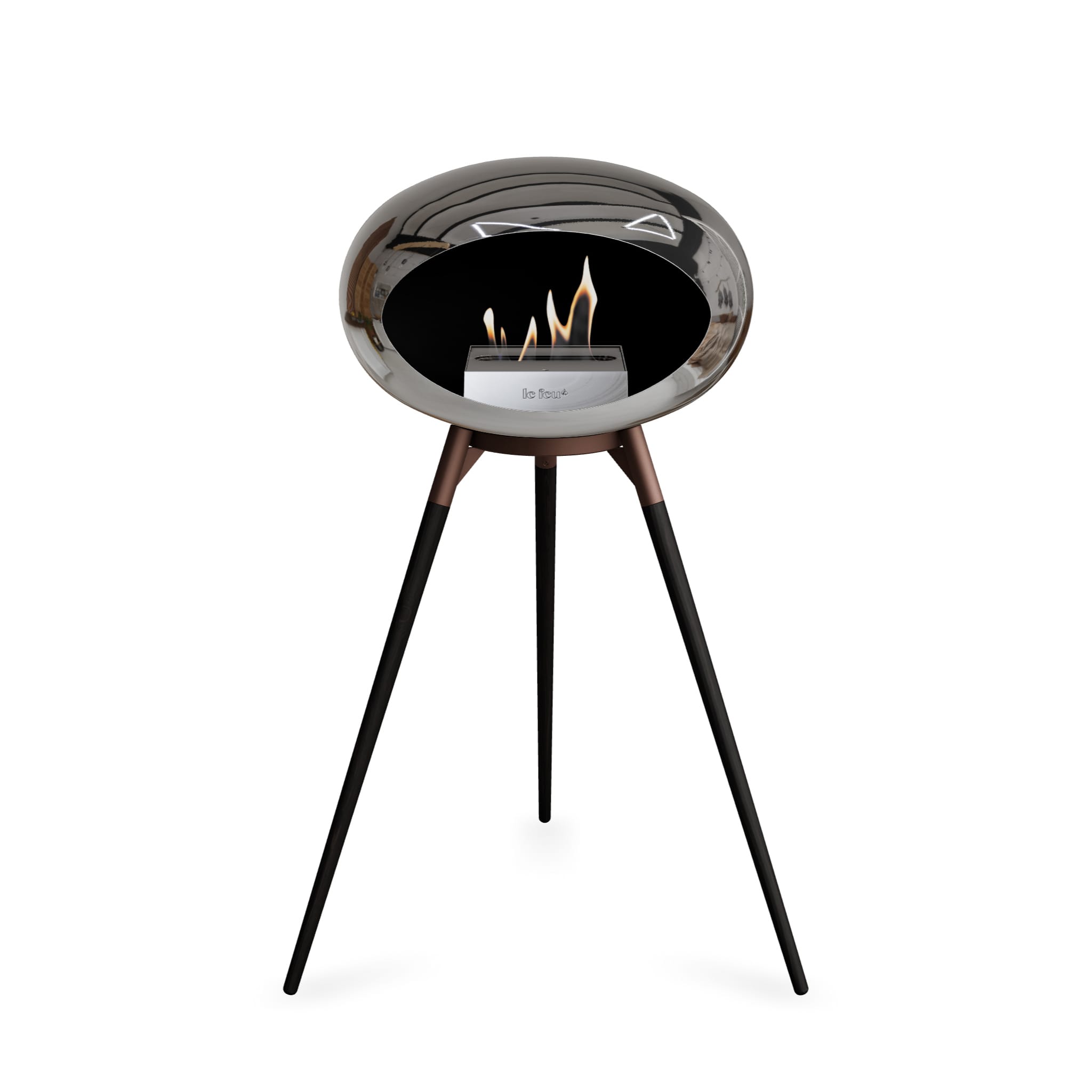 Le Feu Ground High Dome Chromed Silver