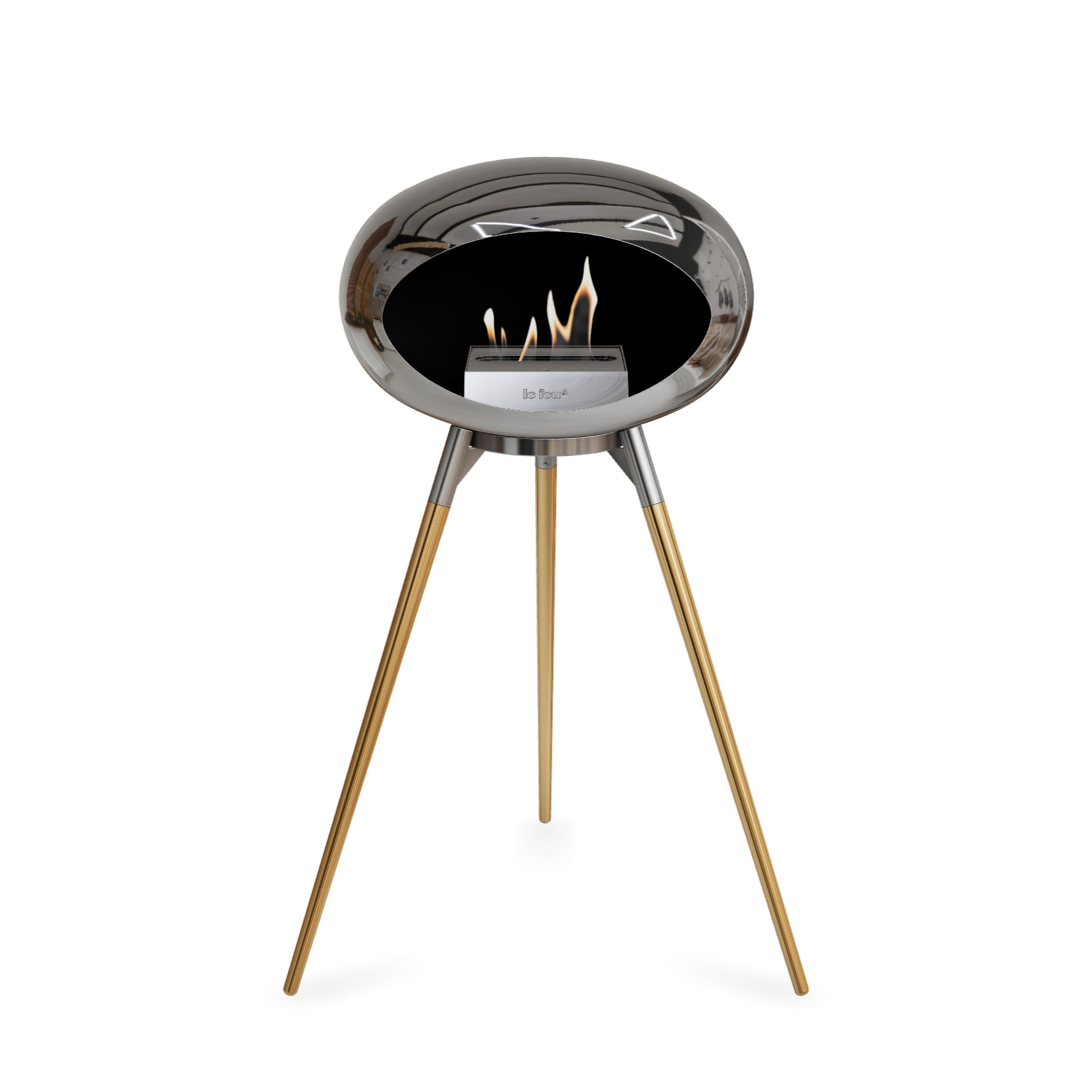 Le Feu Ground High Dome Chromed Silver