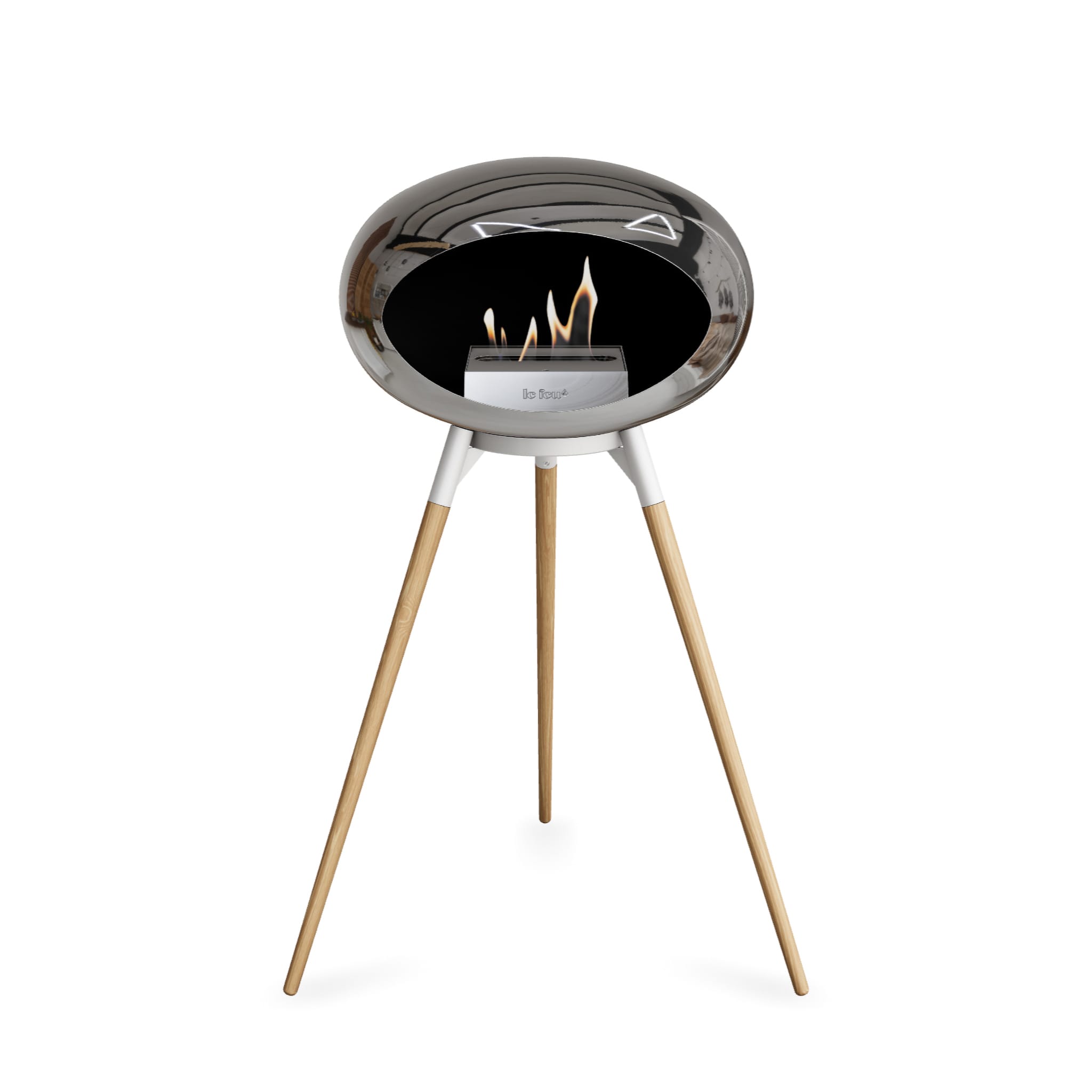 Le Feu Ground High Dome Chromed Silver