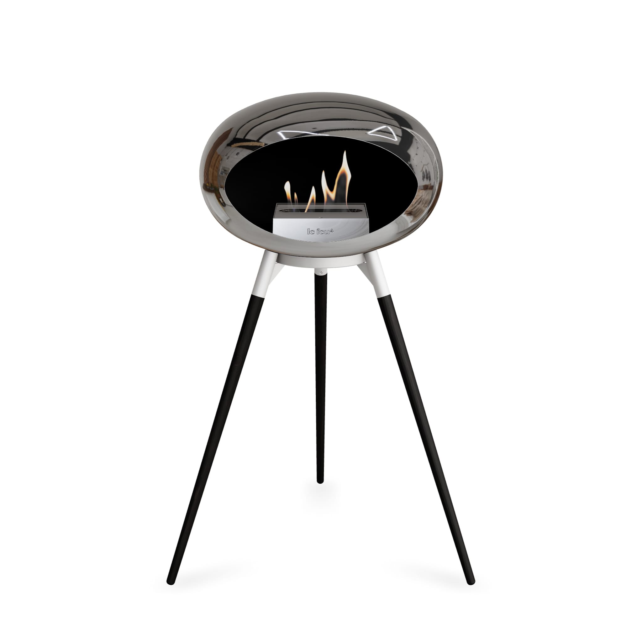 Le Feu Ground High Dome Chromed Silver