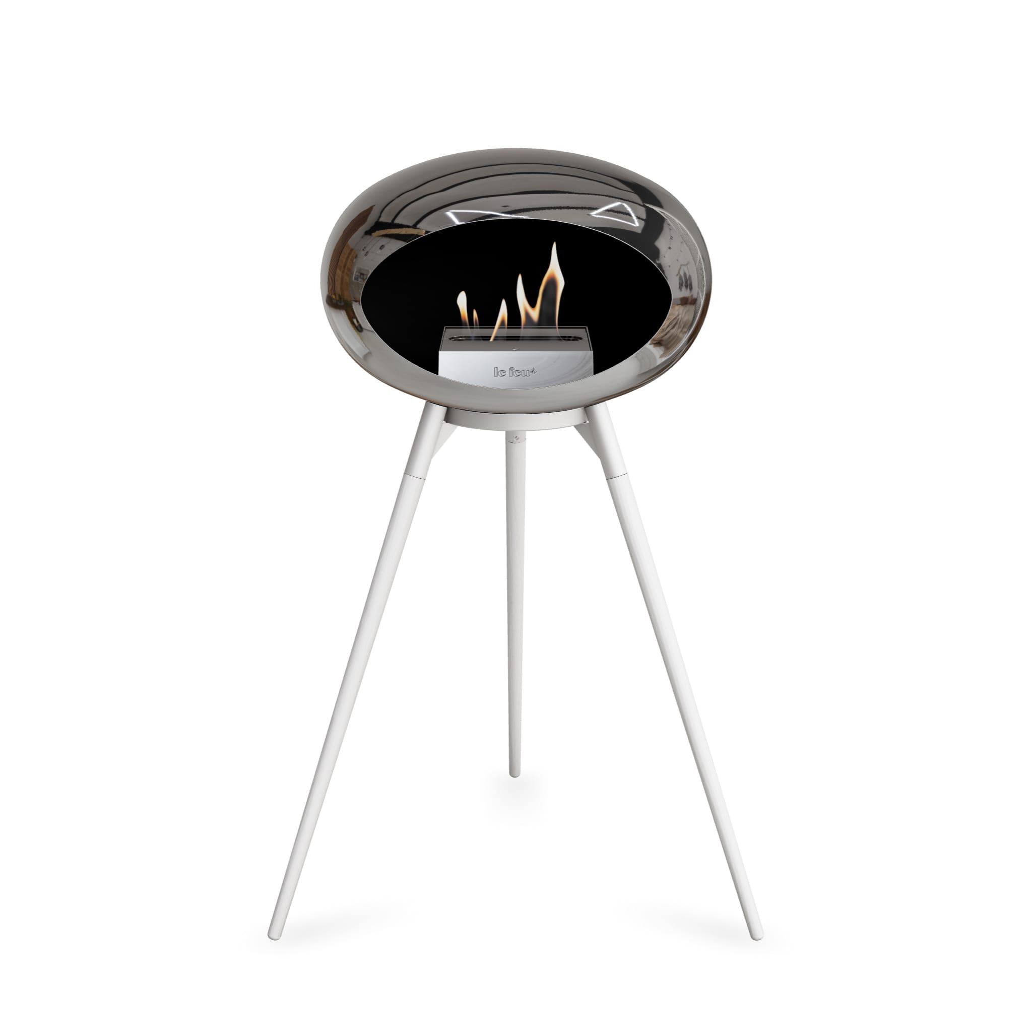 Le Feu Ground High Dome Chromed Silver