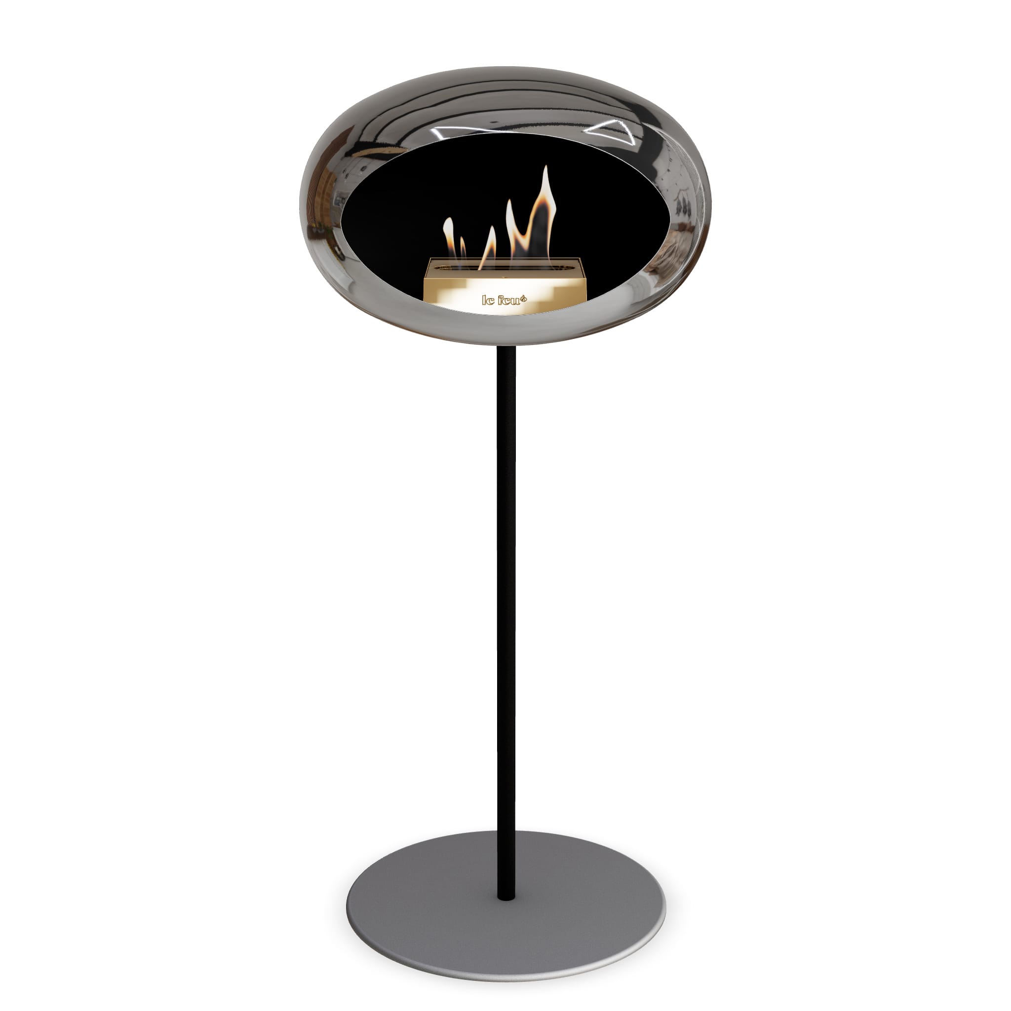 Le Feu Steel High Dome Chromed Silver