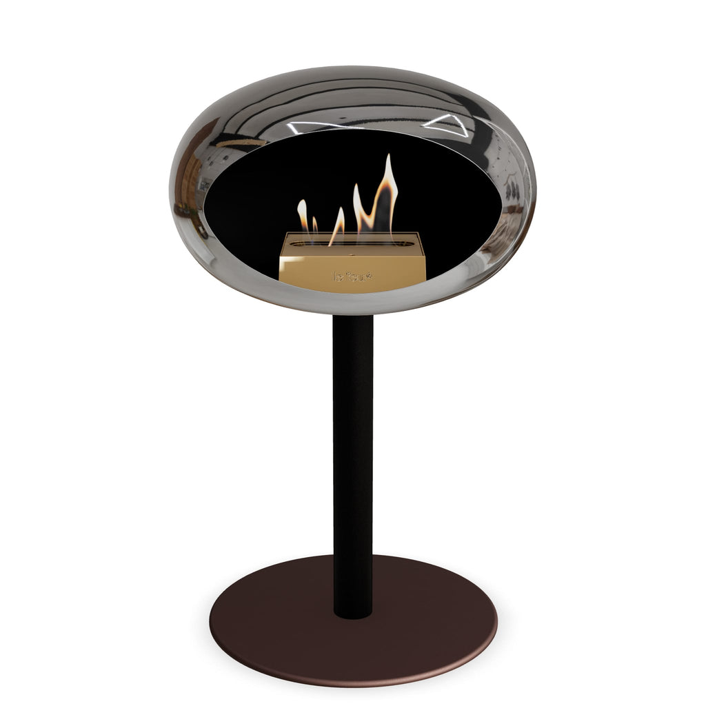 Le Feu Steel Low Dome chromé argent 