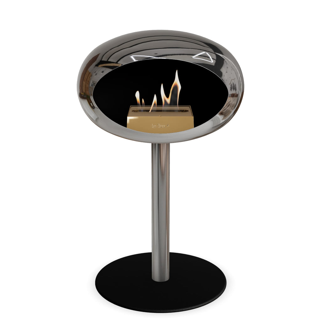 Le Feu Steel Low Dome chromé argent 