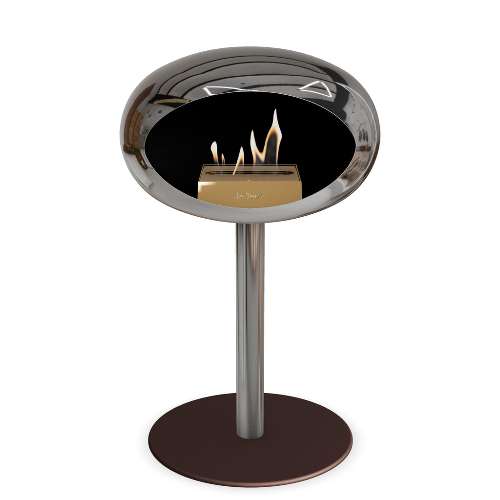Le Feu Steel Low Dome chromé argent 