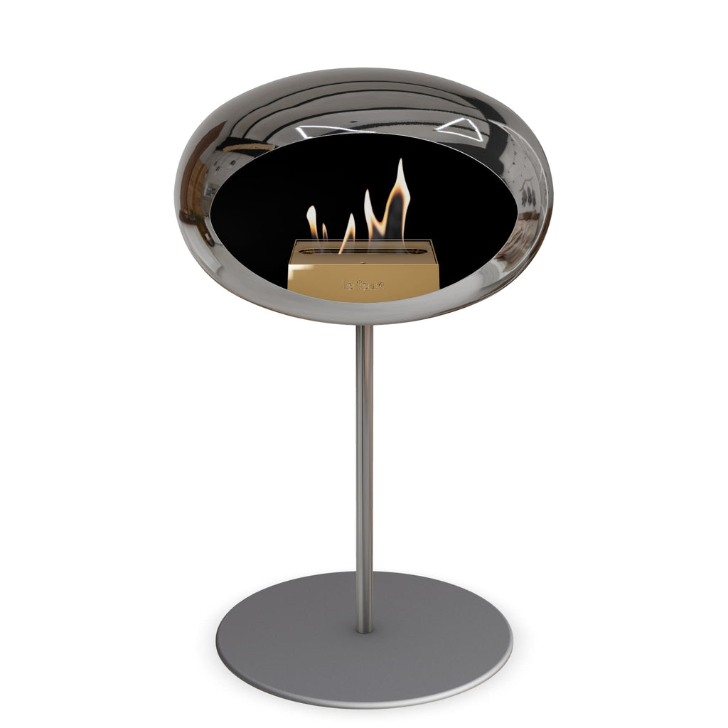 Le Feu Steel Low Dome chromé argent 